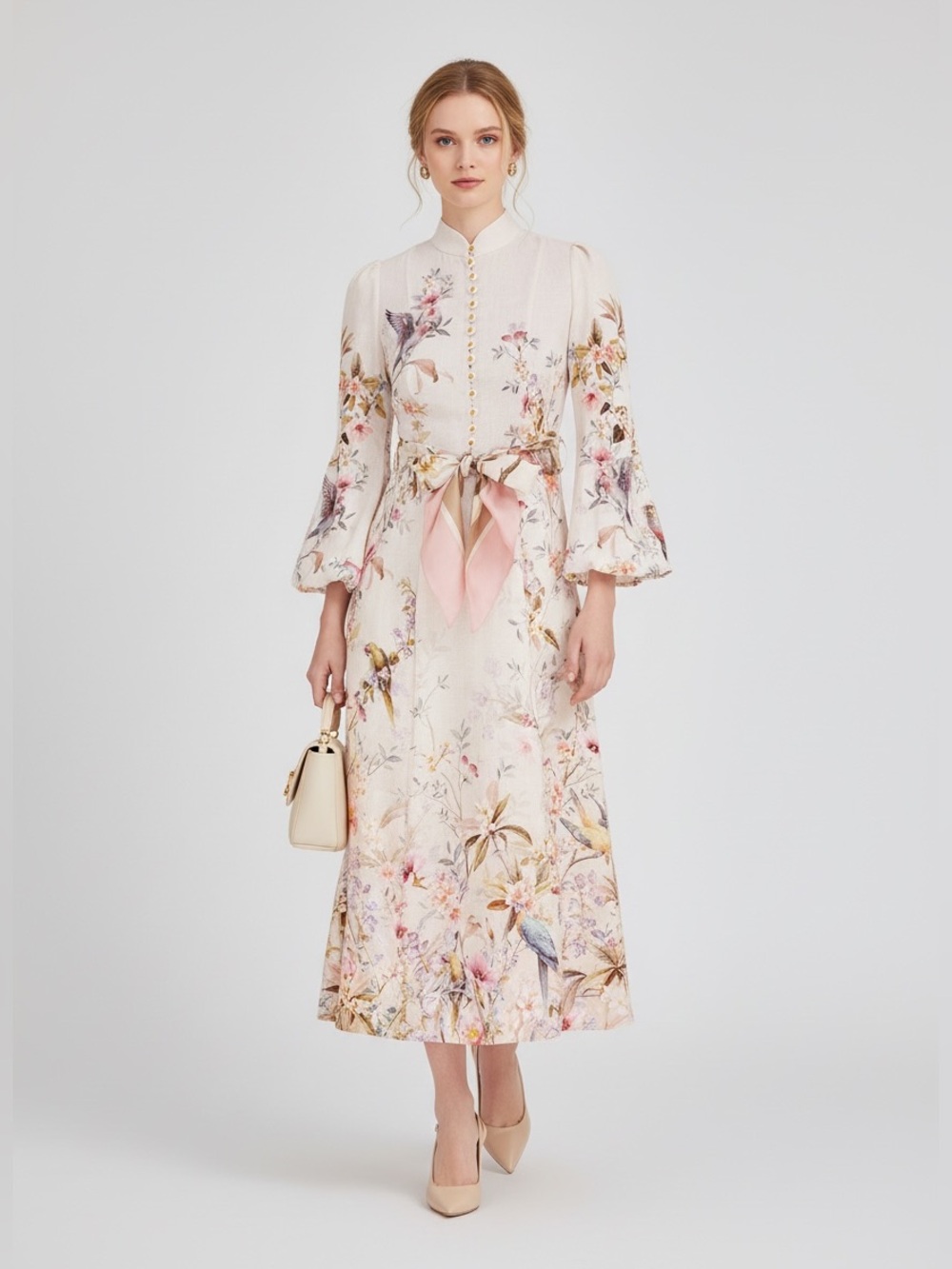 Zimmerman Rebellion Button Midi Dress Size0